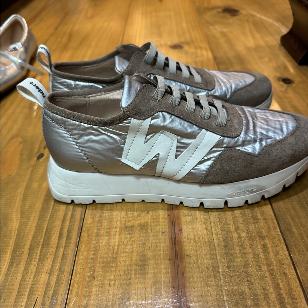 Women’s Metallic Silver Slip-On Casual Sneaker
